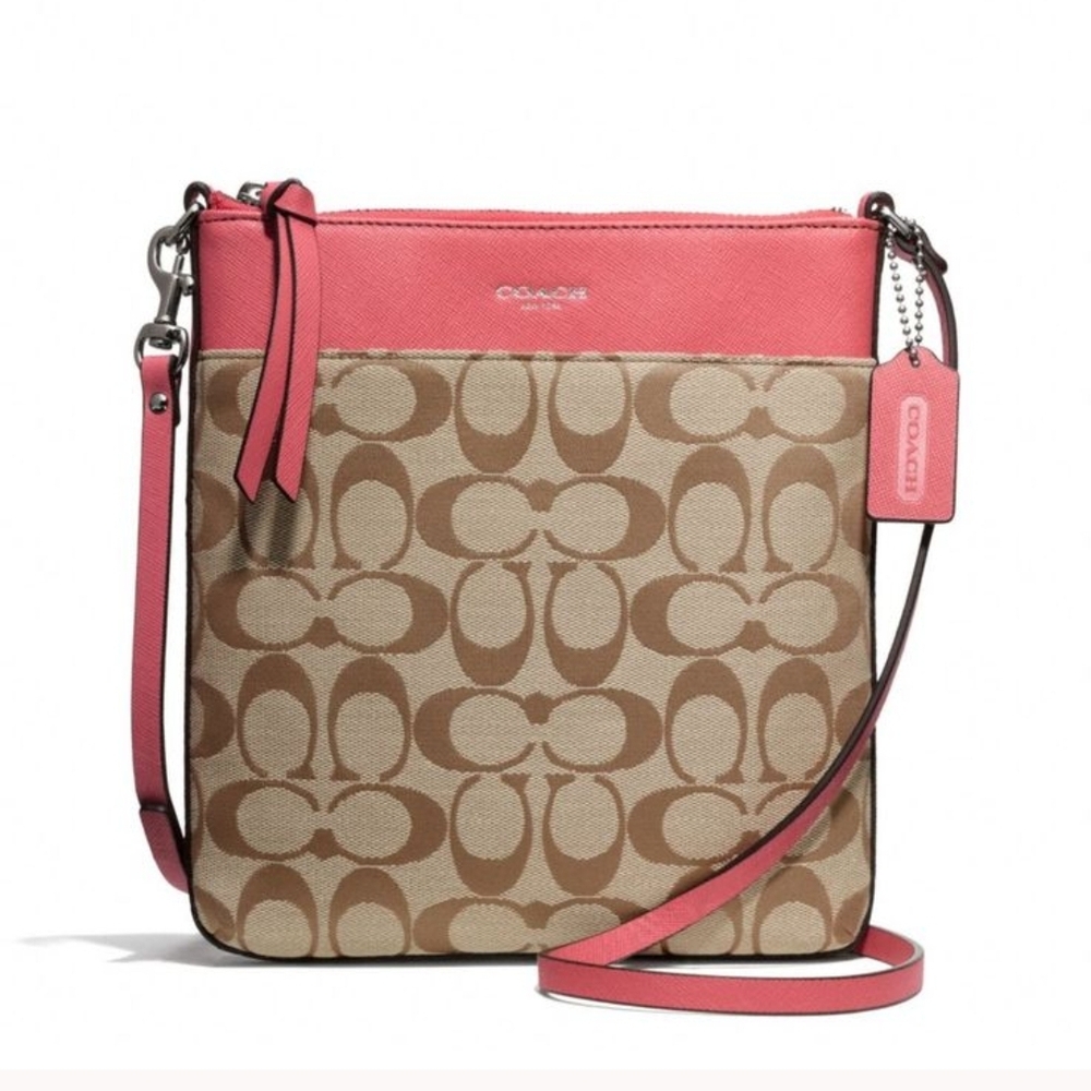 Coach Crossbody Bag - Pink and Tan